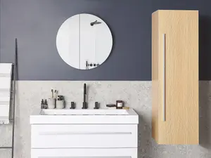 Bathroom Wall Cabinet Light Wood MATARO