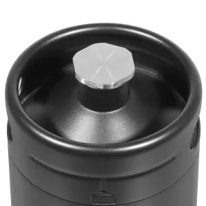 Baridi Growler Keg 4L, Matte Black suitable for most drinks - DH101