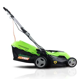 Gardentek 38CM Corded Electric 1600W/230V Roller Mulching Lawn Mower GT38E