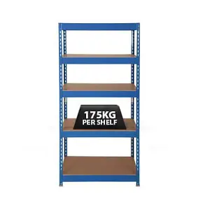 FSC Certified Rapid Racking Budget Shelving 300mmd 5 Chipboard Blue