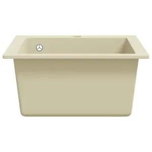 Berkfield Granite Kitchen Sink Single Basin Beige