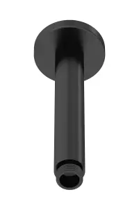 Round Ceiling Mount Shower Arm 150mm - Matt Black