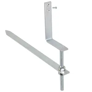 SPARES2GO Gutter Rise & Fall Bracket Universal Galvanised Steel Adjustable Fascia Support Kit