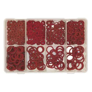 Sealey Fibre Washer Assortment With Storage Box 600 Pieces Metric AB014FW