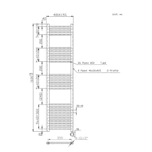 Right Radiators Prefilled Thermostatic Electric Heated Towel Rail Straight Bathroom Ladder Warmer - Black 1600x400 mm