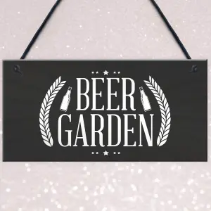 Red Ocean Garden Sign Shabby Chic Style Hanging Plaque Pub Bar Man Cave Friendship Gifts For Men