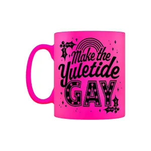 Grindstore Make The Yuletide Gay Neon Christmas Mug Pink (One Size)