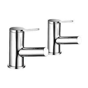 Mira Shower Evolve Bath Pillar Taps 2.1816.003 + Monobloc Basin Tap 2.1816.001