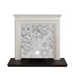 Focal Point Regent White & black MDF Artisian Fireplace surround set