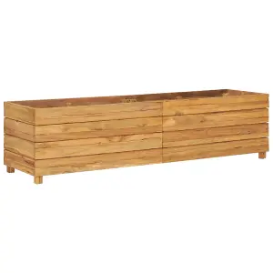 Berkfield Raised Bed 150x40x38 cm Recycled Teak and Steel