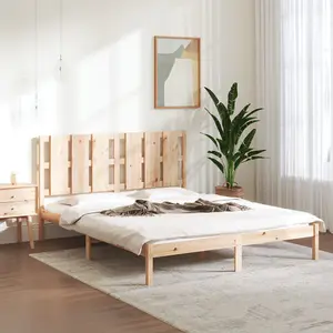 Berkfield Bed Frame Solid Wood 150x200 cm 5FT King Size