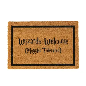 Nicola Spring - Halloween Coir Door Mats - 60 x 40cm - Wizards Welcome - Pack of 2