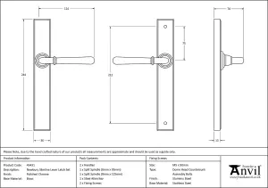 From The Anvil Polished Chrome Newbury Slimline Lever Latch Set