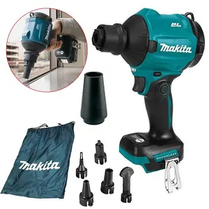 Makita DAS180Z 18v Brushless Dust Blower Inflator Deflator LXT + 6 Nozzles