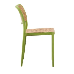 Green Plastic Café Dining Chair