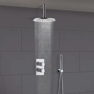 Calla Round Concealed Thermostatic Mixer Valve Hand Held 300mm Shower Head Set