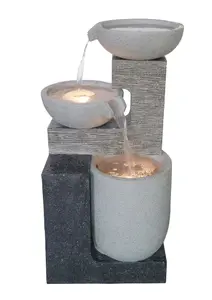 Aqua Creations Vienna Pouring Bowls Mains Plugin Powered Water Feature with Protective Cover