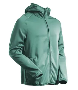 Mascot Customized Microfleece with Hood and Zipper (Light Forest Green)  (Medium)