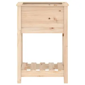 Berkfield Planter with Shelf 54x34.5x81 cm Solid Wood Pine