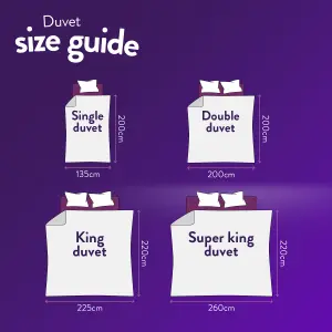 Slumberdown Feels Like Down Super King Duvet 13.5 Tog Quilt Ideal for Winter Machine Washable 260x220cm