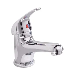 Nes Home Dame Bathroom Basin Mono Mixer Tap & Bath Shower Mixer Tap Chrome