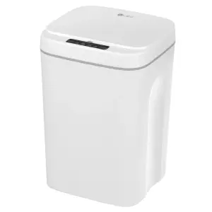 16L White Automatic Trash Can Smart Motion Sensor Waste Bin Rubbish Bathroom Trashcan