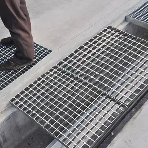 Heavy Duty Outdoor Drain Cover Grate Galvanized Steel 100cm W x 80cm D