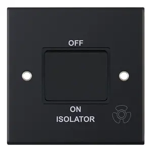 Selectric DSL11-08 M5 Fan Isolator Switch TP 10A (Matt Black)