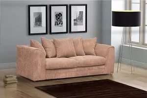 Chicago Jumbo Cord 3 Seater Sofa Coffee