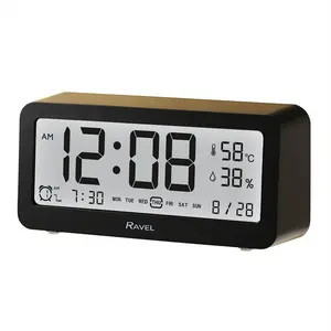 Devon Digital Electric Alarm Tabletop Clock Black