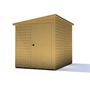 Shire Norfolk Workshop Pent Shed 9x6 Double Door 19mm Loglap Style B