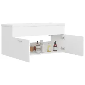 Yamna 1000mm Single Bathroom Vanity with Integrated Ceramic Basin White