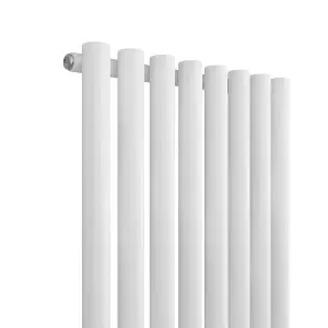 Right Radiators 1600x545 mm Single Vertical Round Column Style Designer Radiator Heated Rads White