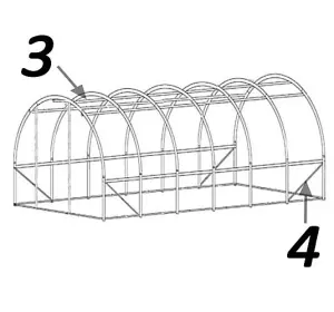 6m x 3m (20' x 10' approx) Pro+ Green Poly Tunnel