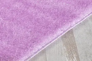 Smart Living Shaggy Soft Area Rug, Fluffy Living Room Carpet, Kitchen Floor, Bedroom Ultra Soft Rugs 80cm x 150cm - Lilac