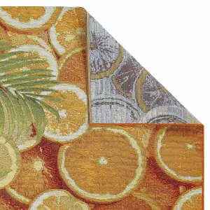 Melrose Orange Design Water Resistant Indoor/Outdoor Medium Area Rug 120/170cm