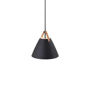 Nordlux DFTP Strap 27 Indoor Living Dining Metal Pendant Ceiling Light in Black (Diam) 27cm