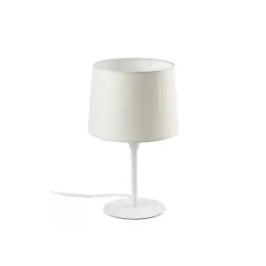 Luminosa Conga Table Lamp Round Tapered White, E27