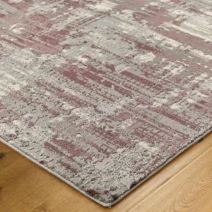 Modern Easy to Clean Abstract Grey Rug for Dining Rug-120cm X 170cm