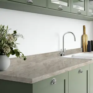 Wilsonart Modern cement Matt Grey Concrete effect Laminate Kitchen Upstand (L)3000mm