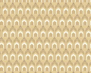 Hoopla Walls Gold Deco Arch Smooth Matt Wallpaper