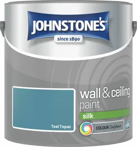 Johnstone's Wall & Ceilings Teal Topaz Silk Paint - 2.5L