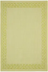 Green Bordered Modern Easy To Clean Rug For Dining Room-160cm x 230cm