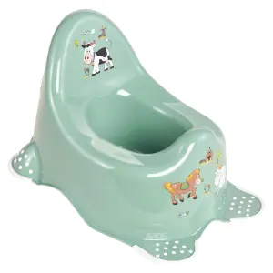 Keeeper Green Funny Farm Baby Potty, Toilet Seat & Double Step Stool Set