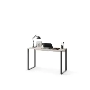 Sleek Cashmere & Truffle Desk H770mm W1250mm D550mm - Modern Design for Compact Workspaces