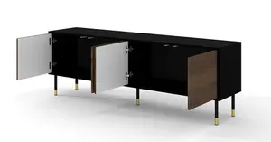 Modern Sherwood TV Cabinet in Oak Catania W1800mm x H600mm x D400mm