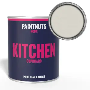 PaintNuts Solid Wood Laminated Kitchen Units Cupboard Cabinet Door Gloss Paint - Grey White - 250ml (RAL9002)