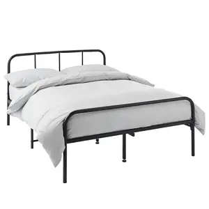 House of Home King Size Bed Frame Metal with Large Under-Bed Storage Space, Reinforced Bars, and Easy Assembly