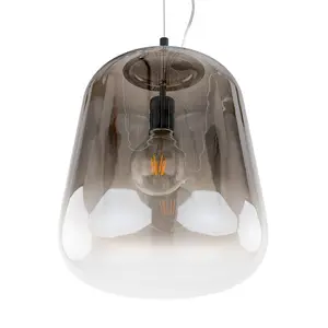 Luminosa Modern Hanging Pendant Smoky 1 Light , E27