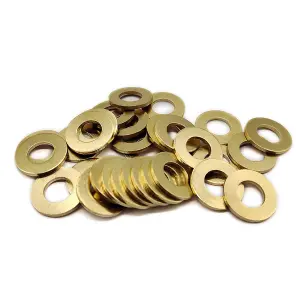 M4 Flat Form A Washers Solid Brass Zinc DIN 125A Pack of 100